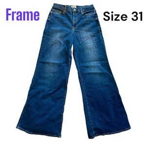 Frame Denim Blue Flare & Wide Leg Jeans